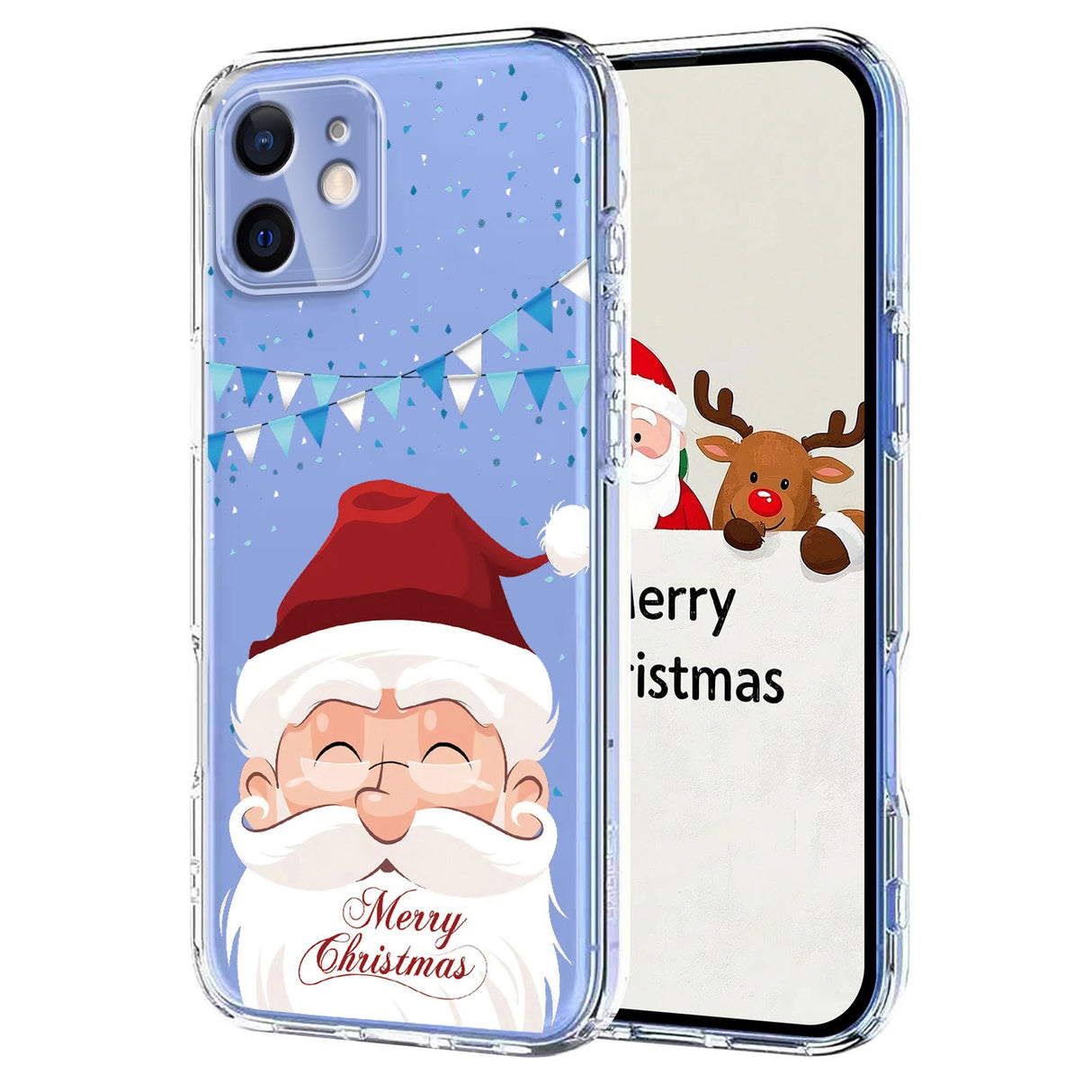 EIDERWOOD iPhone 11 Flexible Plastic Christmas Case with Motif - Transparent / Santa Claus