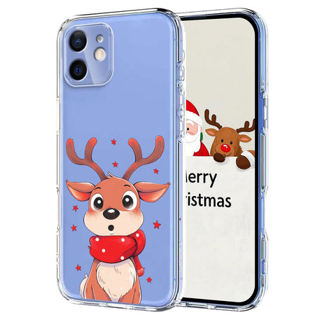 EIDERWOOD iPhone 12 / 12 Pro Flexible Plastic Christmas Case with Motif - Transparent / Reindeer