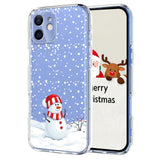 EIDERWOOD iPhone 12 / 12 Pro Flexible Plastic Christmas Case with Motif - Transparent / Snowman