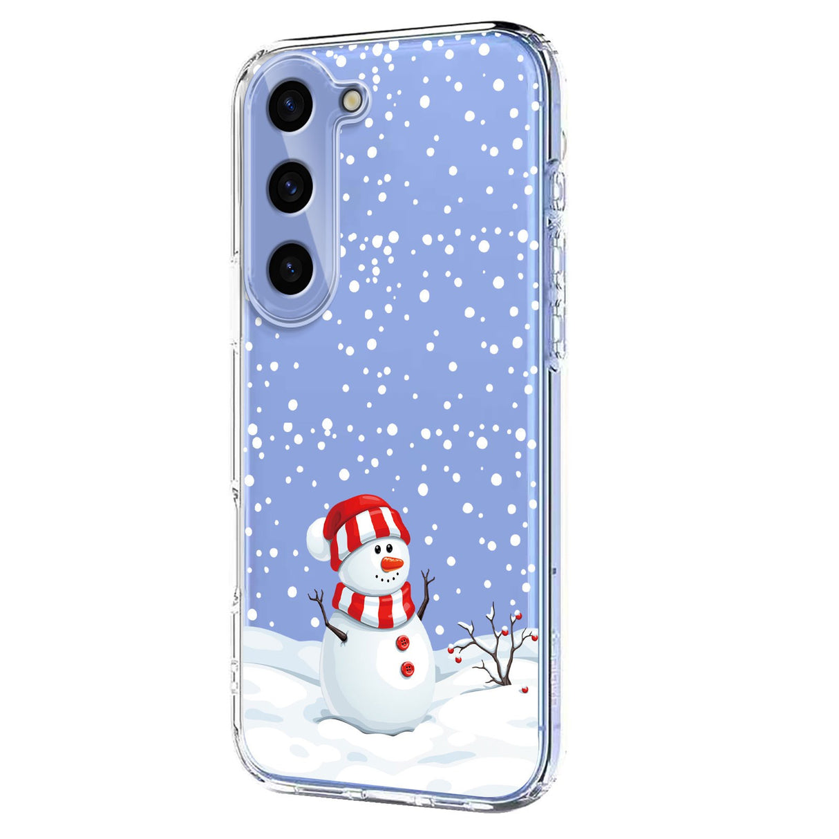 EIDERWOOD Samsung Galaxy S25+ (Plus) / S24+ (Plus) Flexible Plastic Christmas Case with Motif - Transparent / Snowman