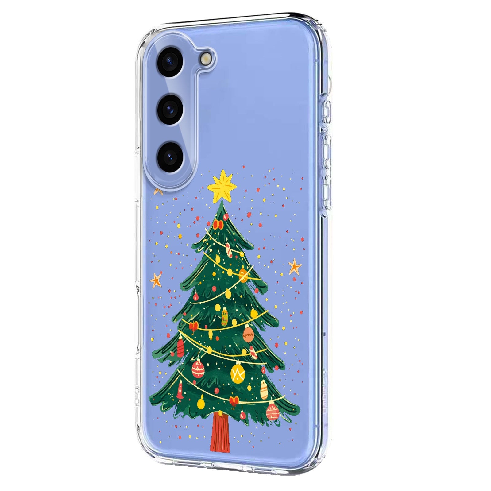 EIDERWOOD Samsung Galaxy S25+ (Plus) / S24+ (Plus) Flexible Plastic Christmas Case with Motif - Transparent / Christmas Tree