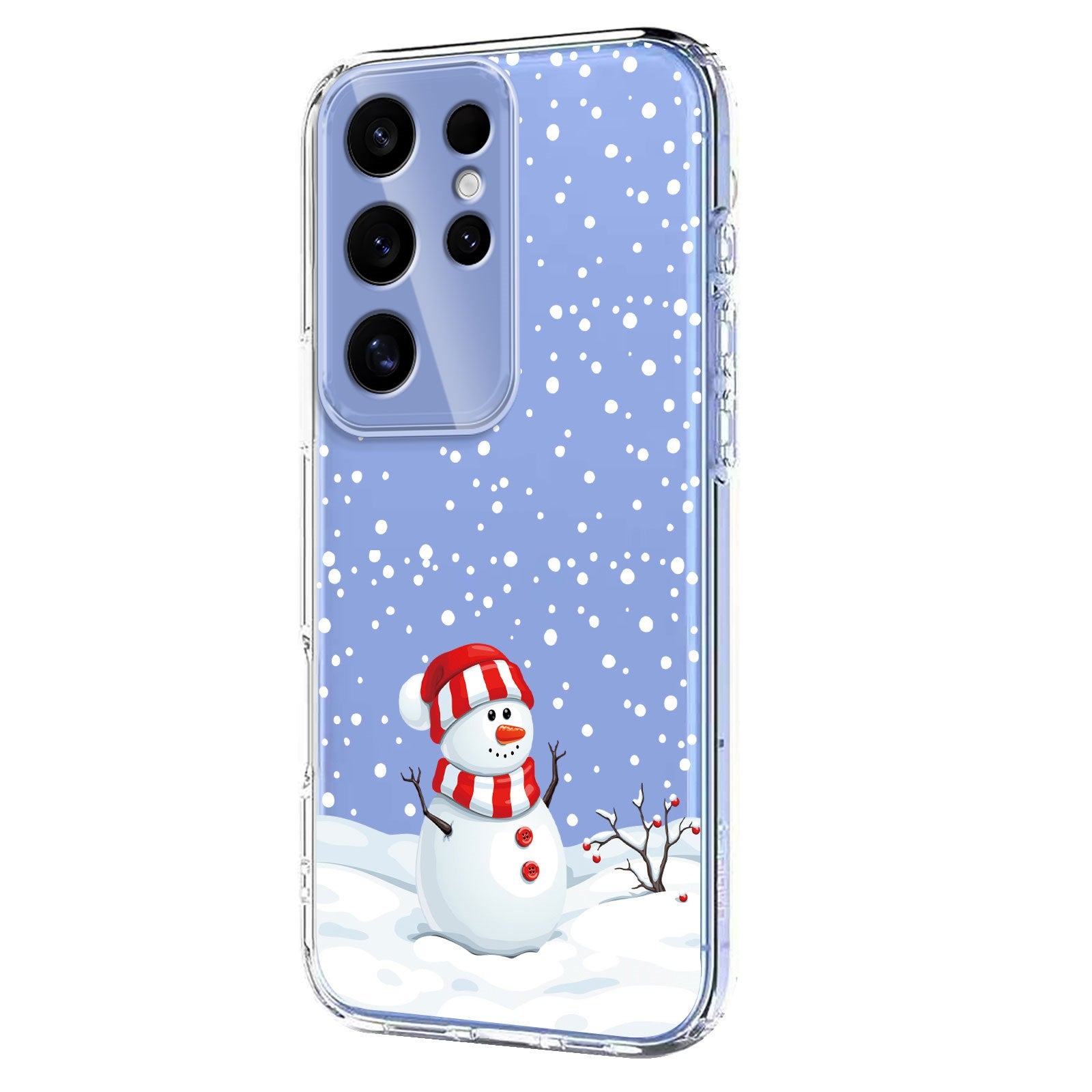 EIDERWOOD Samsung Galaxy S24 Ultra Flexible Plastic Christmas Case with Motif - Transparent / Snowman