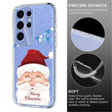 EIDERWOOD Samsung Galaxy S24 Ultra Flexible Plastic Christmas Case with Motif - Transparent / Santa Claus