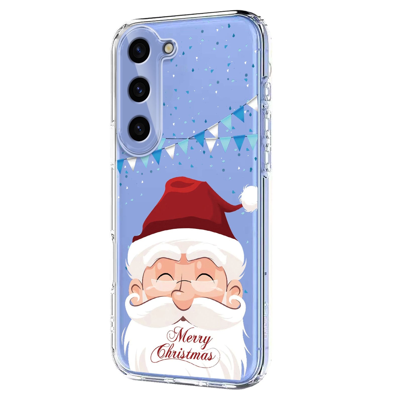 EIDERWOOD Samsung Galaxy S23 Flexible Plastic Christmas Case with Motif - Transparent / Santa Claus