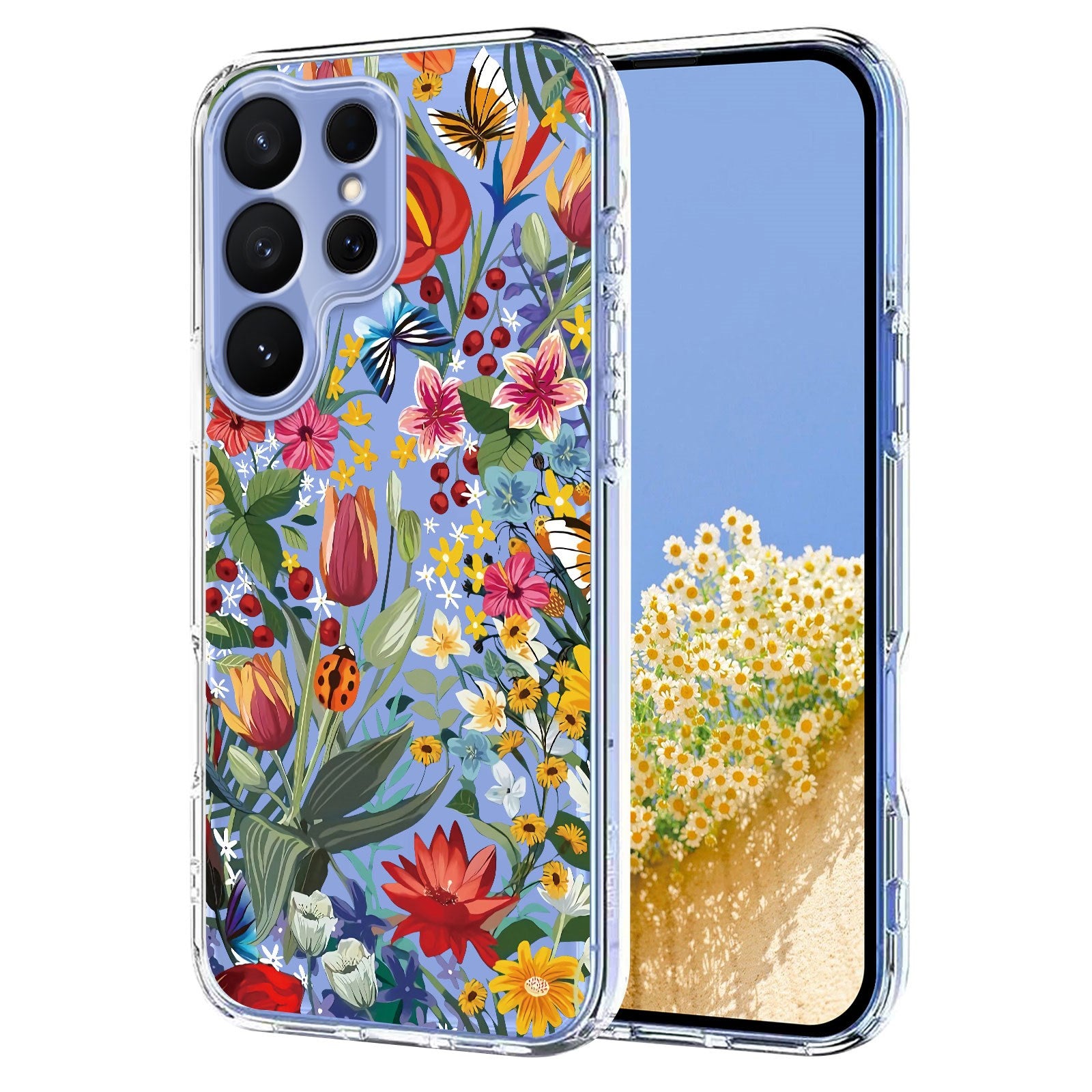 Samsung Galaxy S26 Ultra EIDERWOOD Flexible Plastic Case with Pattern - Transparent / Flowers