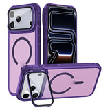 iPhone 18 Pro Max / 17 Pro Max EIDERWOOD Hybrid Plastic Case with Camera Case & Stand Function - MagSafe Compatible - Purple