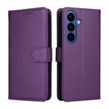 Samsung Galaxy S26 / S26 Pro EIDERWOOD Faux Leather Flip Case with Strap - Purple