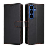Samsung Galaxy S26 / S26 Pro EIDERWOOD Faux Leather Flip Case with Strap - Black