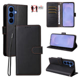 Samsung Galaxy S26 / S26 Pro EIDERWOOD Faux Leather Flip Case with Strap - Black