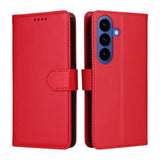 Samsung Galaxy S26 / S26 Pro EIDERWOOD Faux Leather Flip Case with Strap - Red