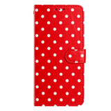 EIDERWOOD iPhone 17 Faux Leather Flip Case w. Polka Design - Red