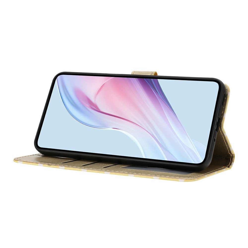 EIDERWOOD iPhone 17 Faux Leather Flip Case w. Polka Design - Yellow