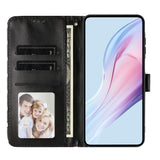 EIDERWOOD iPhone 17 Faux Leather Flip Case w. Polka Design - Black