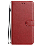 Samsung Galaxy S26 Ultra EIDERWOOD Leather Case with Strap & Card Holder - Red