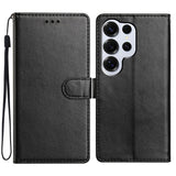 Samsung Galaxy S26 Ultra EIDERWOOD Leather Case with Strap & Card Holder - Black