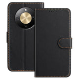 Honor Magic8 Lite EIDERWOOD Faux Leather Flip Case with Card Holder & Stand Function - Black