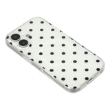 EIDERWOOD iPhone 17 Hybrid Case with Polka Design - MagSafe Compatible - Transparent / Black