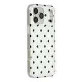 EIDERWOOD iPhone 17 Pro Hybrid Case with Polka Design - MagSafe Compatible - Transparent / Black