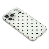 EIDERWOOD iPhone 17 Pro Hybrid Case with Polka Design - MagSafe Compatible - Transparent / Black