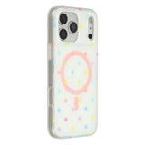 EIDERWOOD iPhone 17 Pro Hybrid Case with Polka Design - MagSafe Compatible - Transparent / Multi