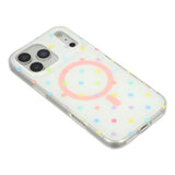 EIDERWOOD iPhone 17 Pro Max Hybrid Case with Polka Design - MagSafe Compatible - Transparent / Multi