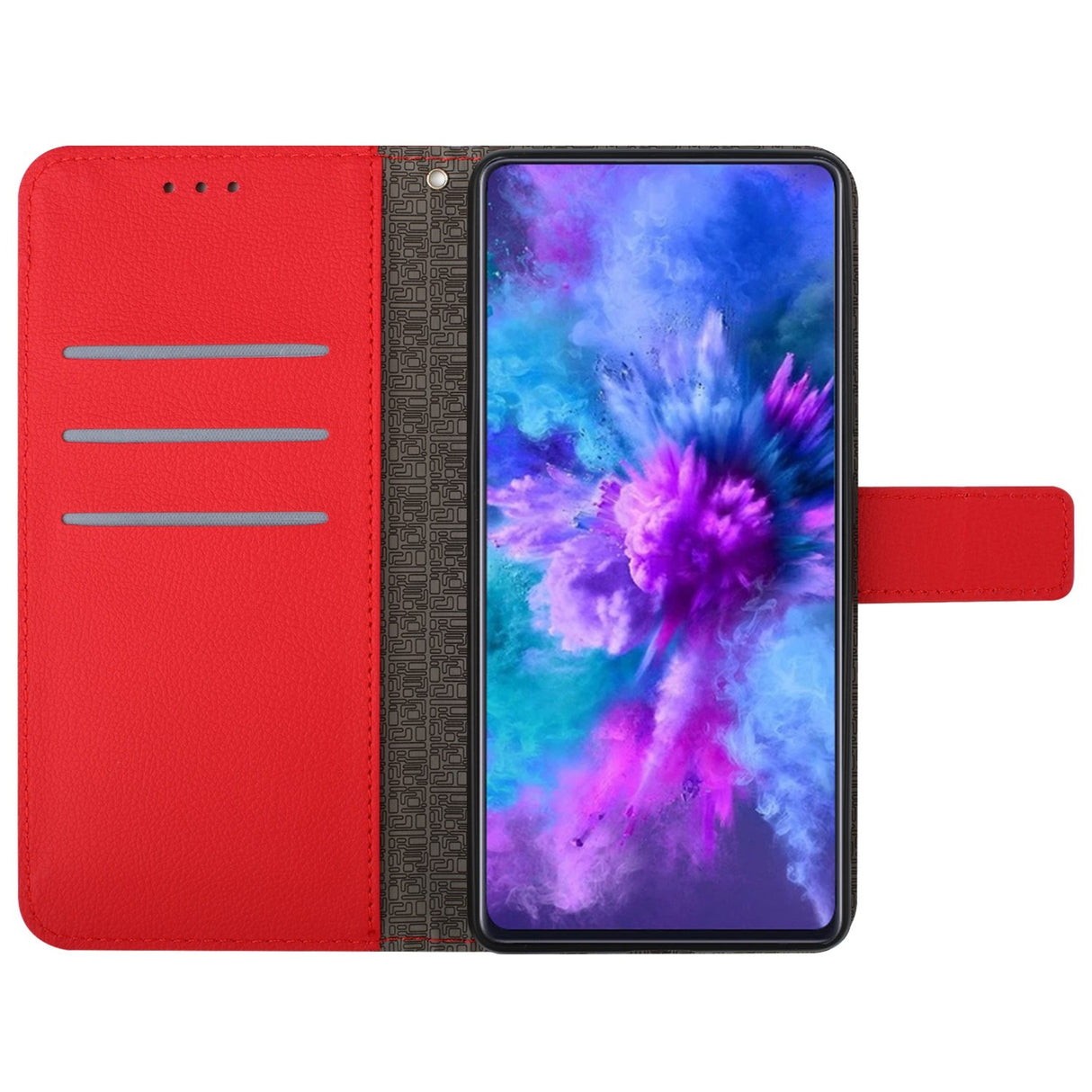EIDERWOOD OnePlus 15 Faux Leather Flip Case with Imprint - Red
