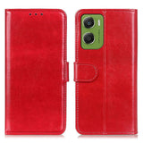 Motorola Moto G06 EIDERWOOD Leather Flip Case w. Card Holder - Red