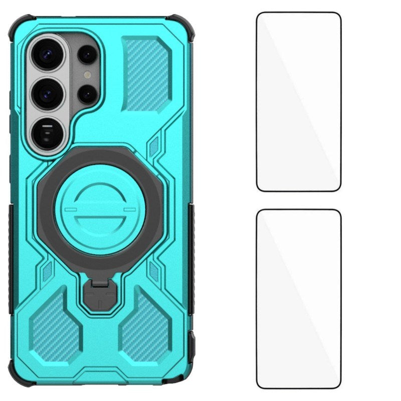 Samsung Galaxy S26 Ultra Tough Case with Kickstand - incl. 2 x Screen Protector - Turquoise