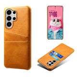 Samsung Galaxy S26 Ultra EIDERWOOD Faux Leather Case with Card Holder - Orange