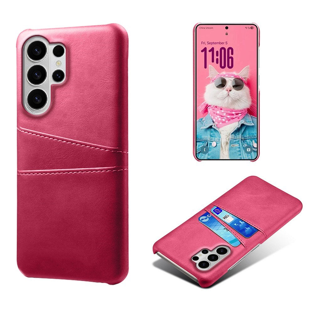 Samsung Galaxy S26 Ultra EIDERWOOD Faux Leather Case with Card Holder - Pink