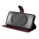 Samsung Galaxy S26 Ultra ENKAY 2-in-1 Faux Leather Flip Case with Screen Protector Glass - Brown