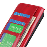 OnePlus 15 EIDERWOOD Leather Flip Case w. Card Holder - Red