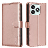 Honor X5c / X5c Plus BINFEN Faux Leather Flip Case with RFID Blocking - Rose Gold