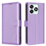 Honor X5c / X5c Plus BINFEN Faux Leather Flip Case with RFID Blocking - Purple