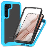 Samsung Galaxy S23+ (Plus) Hybrid Case w. Screen Protection - Blue / Transparent