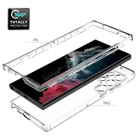 Samsung Galaxy S23 Ultra Flexible and Hard Plastic Case - Transparent