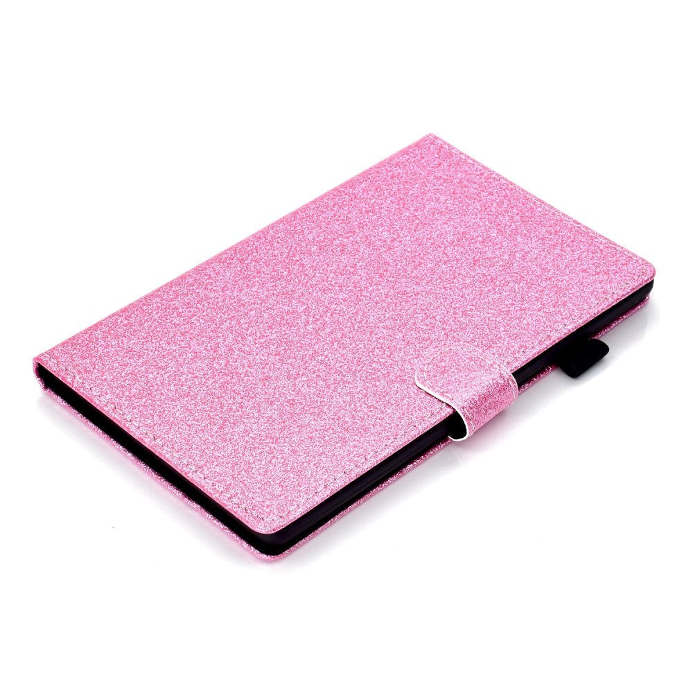 iPad 10.9" (2022) Glitter Case w. Flip Stand & Card Holder - Pink