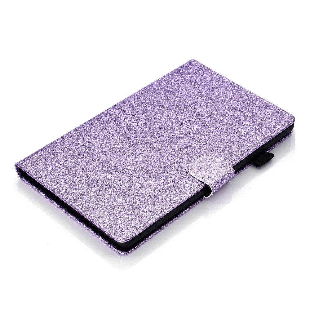 iPad 10.9" (2022) Glitter Case w. Flip Stand & Card Holder - Purple