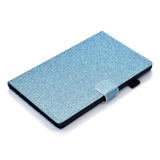 iPad 10.9" (2022) Glitter Case w. Flip Stand & Card Holder - Blue