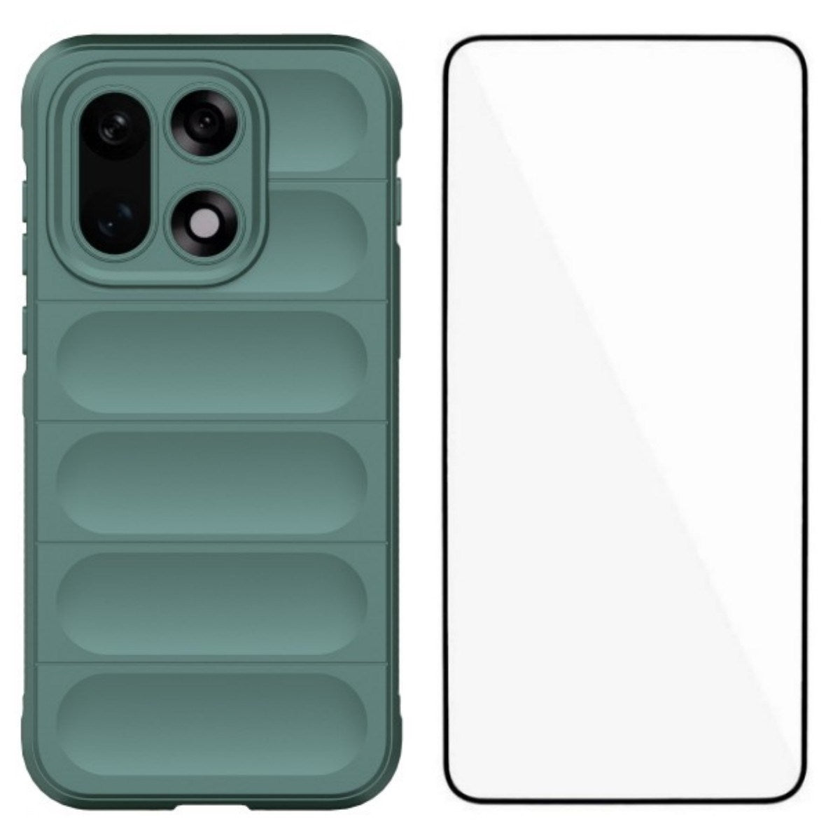 EIDERWOOD OnePlus 15 Tough Case + Tempered Glass Screen Protector - Green