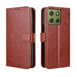 Motorola Edge 70 EIDERWOOD Leather Case with Strap & Card Holder - Brown