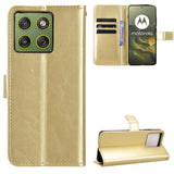 Motorola Edge 70 EIDERWOOD Leather Case with Strap & Card Holder - Gold
