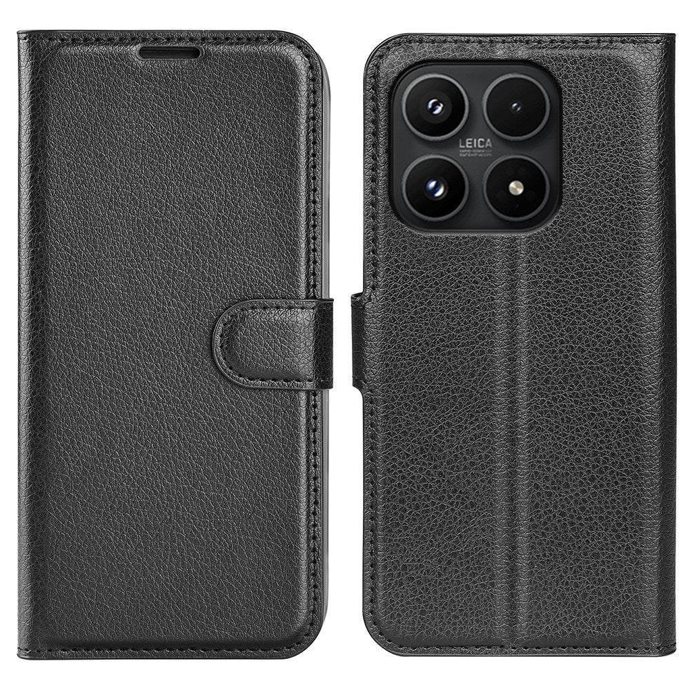 Xiaomi 17 EIDERWOOD Litchi Texture Leather Flip Case w. Wallet - Black
