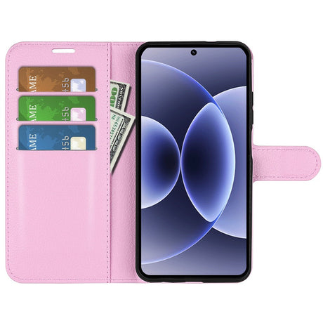 Xiaomi 17 EIDERWOOD Litchi Texture Leather Flip Case w. Wallet - Pink