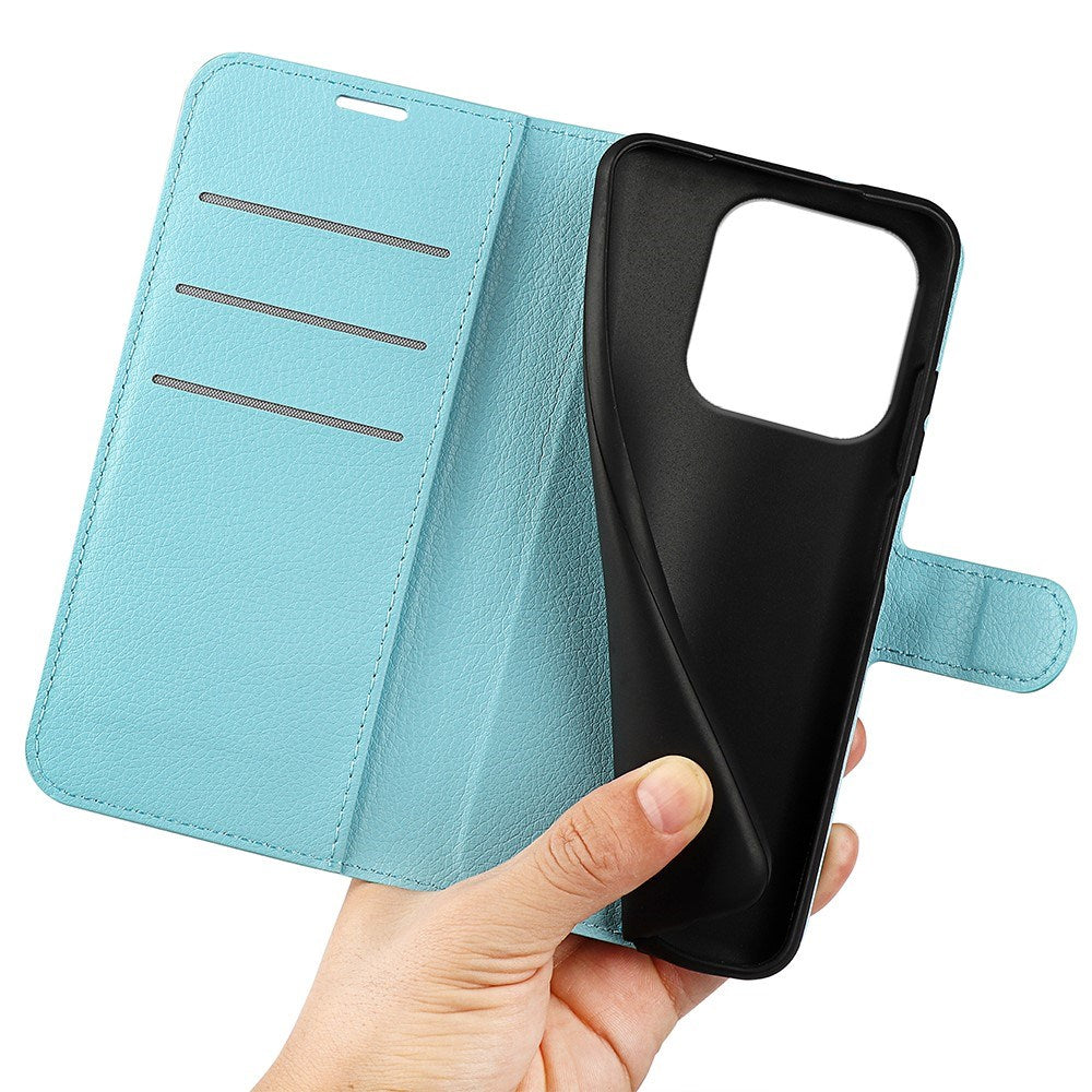 Xiaomi 17 EIDERWOOD Litchi Texture Leather Flip Case w. Wallet - Blue