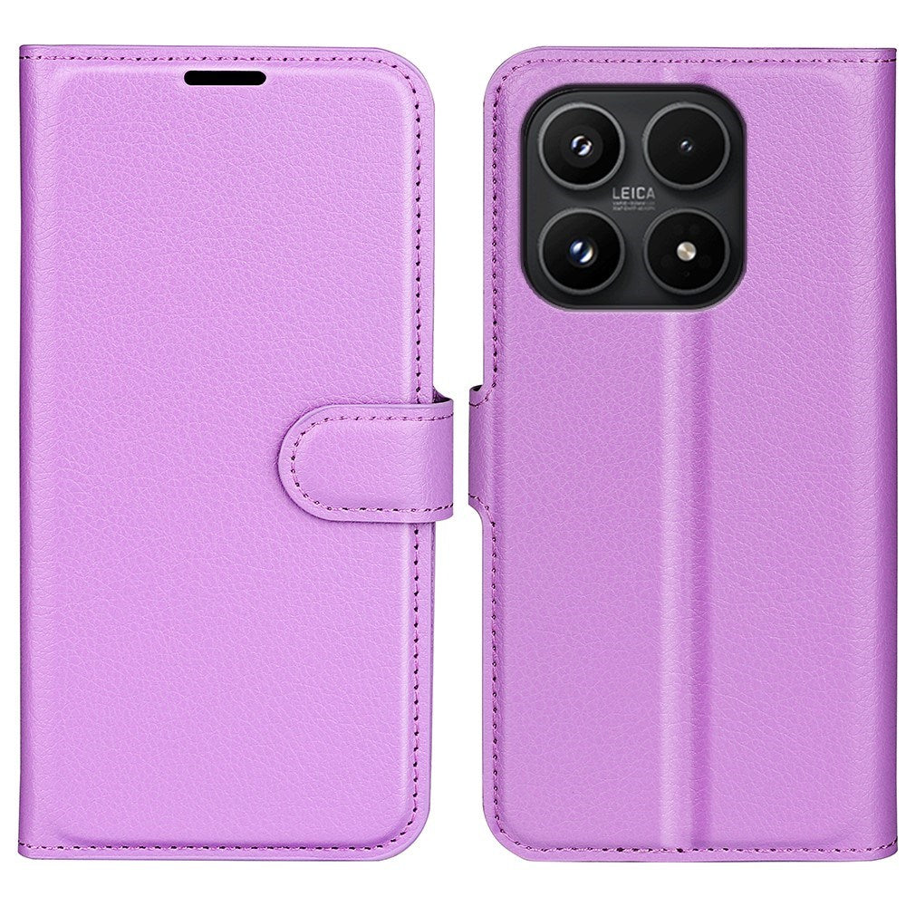 Xiaomi 17 EIDERWOOD Litchi Texture Leather Flip Case w. Wallet - Purple