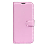 Xiaomi 17 Pro AMORUS Litchi Texture Leather Flip Case w. Wallet - Pink