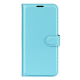 Xiaomi 17 Pro AMORUS Litchi Texture Leather Flip Case w. Wallet - Blue