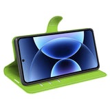 Xiaomi 17 Pro Max AMORUS Litchi Texture Leather Flip Case w. Wallet - Green