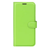 Xiaomi 17 Pro Max AMORUS Litchi Texture Leather Flip Case w. Wallet - Green